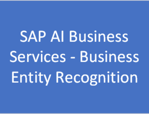 Day 53 – SAP AI Business Services – Business Entity Recognition