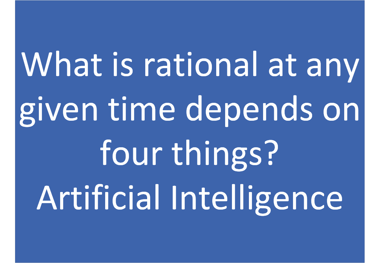 Rational Agent in Artificial Intelligence