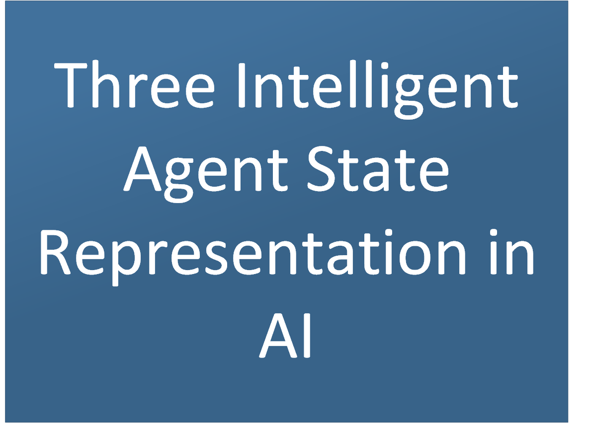 Three Intelligent Agent State Representation in AI