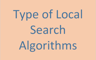 Types of Local Search Algorithms