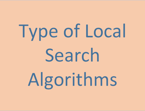 Types of Local Search Algorithms