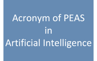 Acronym of PEAS in Artificial Intelligence